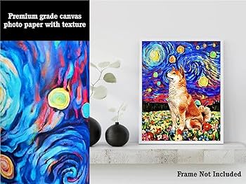 絵画 BP Best Family Amazon.co.jp: Bestbuddy Pet 11X14 フレームなし 星月夜